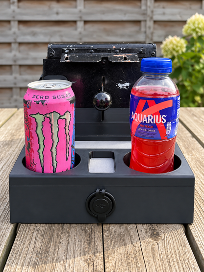 Classic Mini Centre Console – Dual Cup Holder & Storage