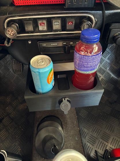 Classic Mini Centre Console – Dual Cup Holder & Storage